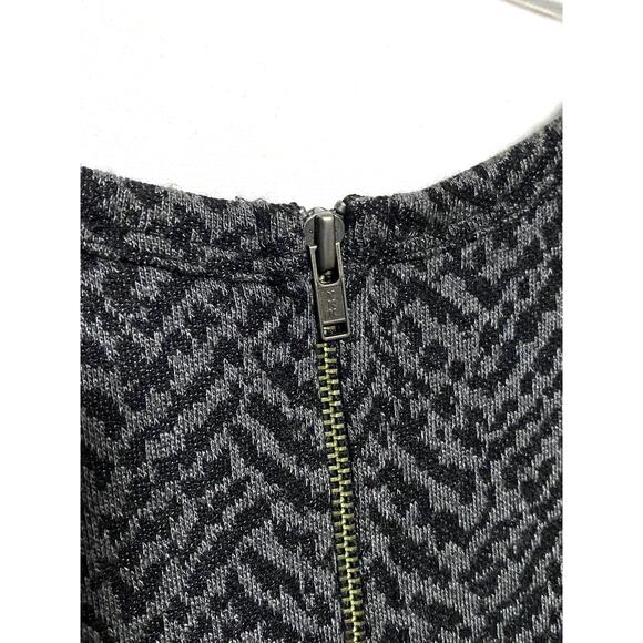 Express Dress Sleeveless Black Gray Animal Print Y2K 2012 VTG Womens XS Stretch - Picture 3 of 7